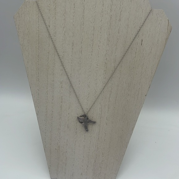 Johnny Was Dreamer Charm Necklace Silver  Bird Flowers Boho Spirit NWT - Picture 5 of 10